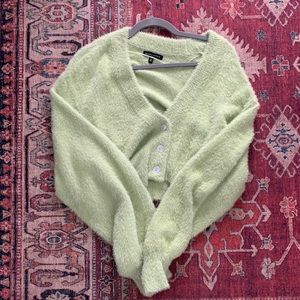 Kendall and Kylie fuzzy cardigan